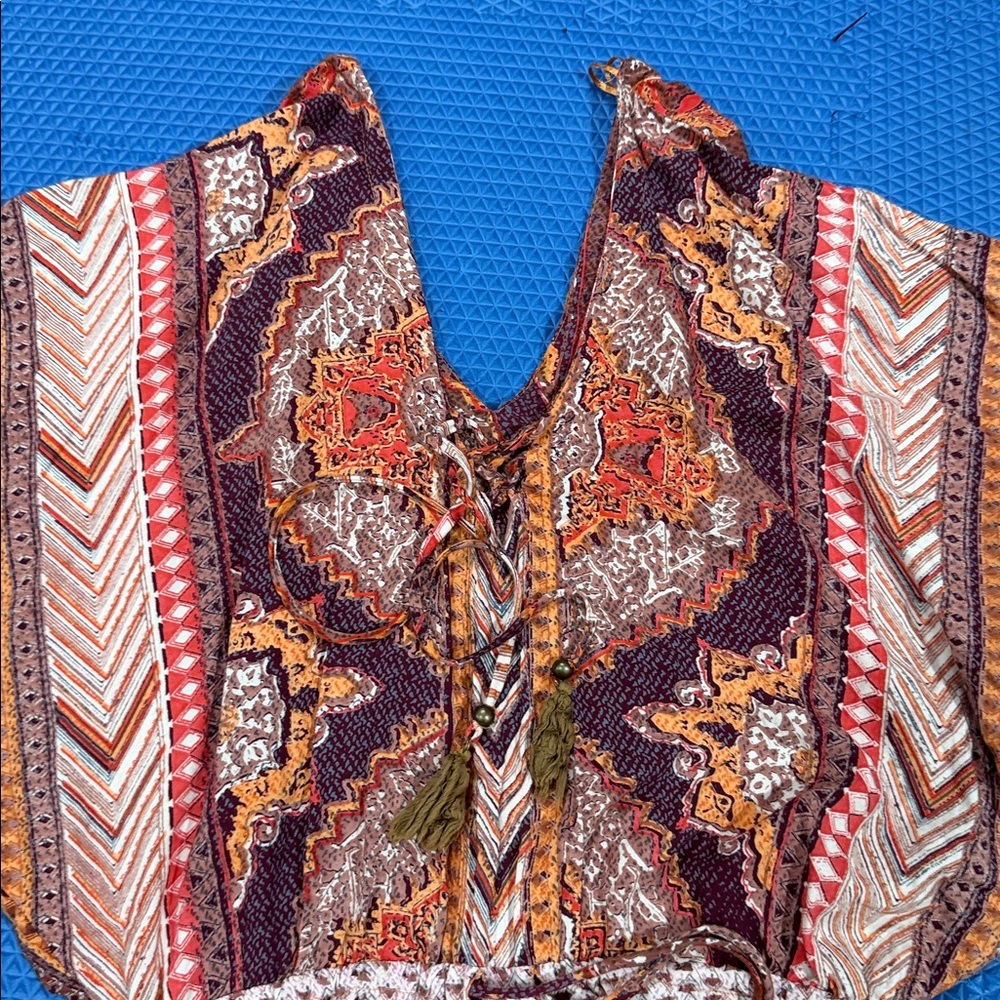 Angie Multicolor Patterned Romper - image 3